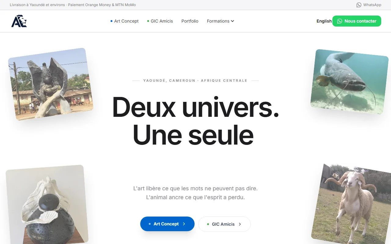 Capture du site Art Concept (etsartconcept.com), réalisé par Gafloow